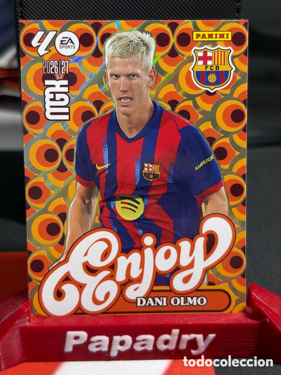 Cromos de f&uacute;tbol: Dani Olmo Enjoy Megacracks La Liga Panini 381 FC Barcelona