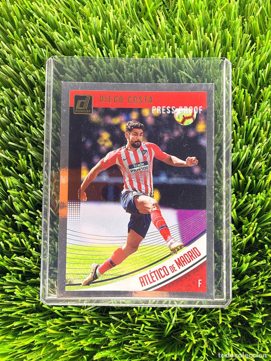 Cromos de f&uacute;tbol: N&ordm; 45 Diego Costa Press Proof Silver Atl&eacute;tico de Madrid Donruss Soccer FIFA 18 19