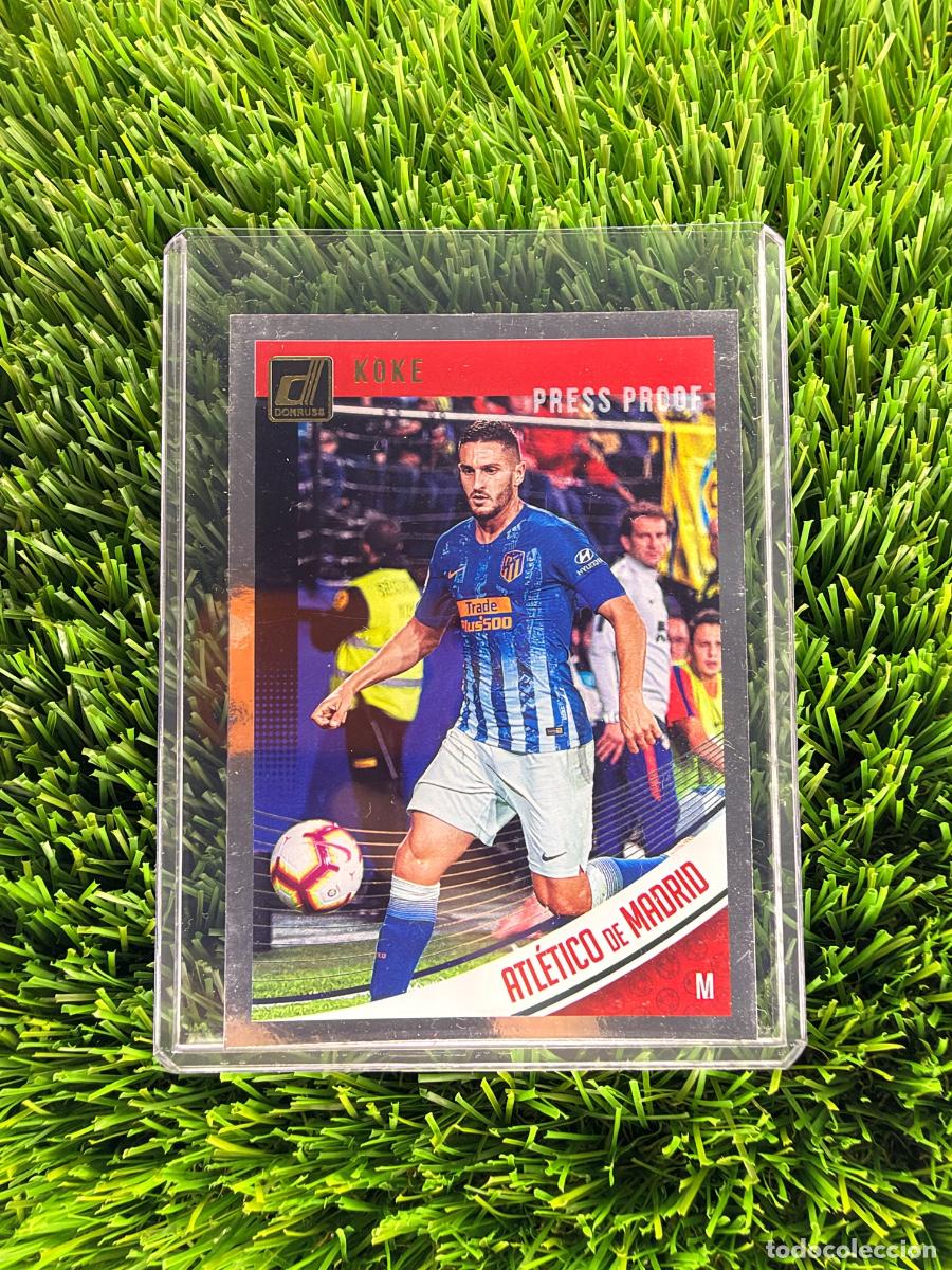 Cromos de f&uacute;tbol: N&ordm; 48 Koke Press Proof Silver Atl&eacute;tico de Madrid Donruss Soccer FIFA 18 19