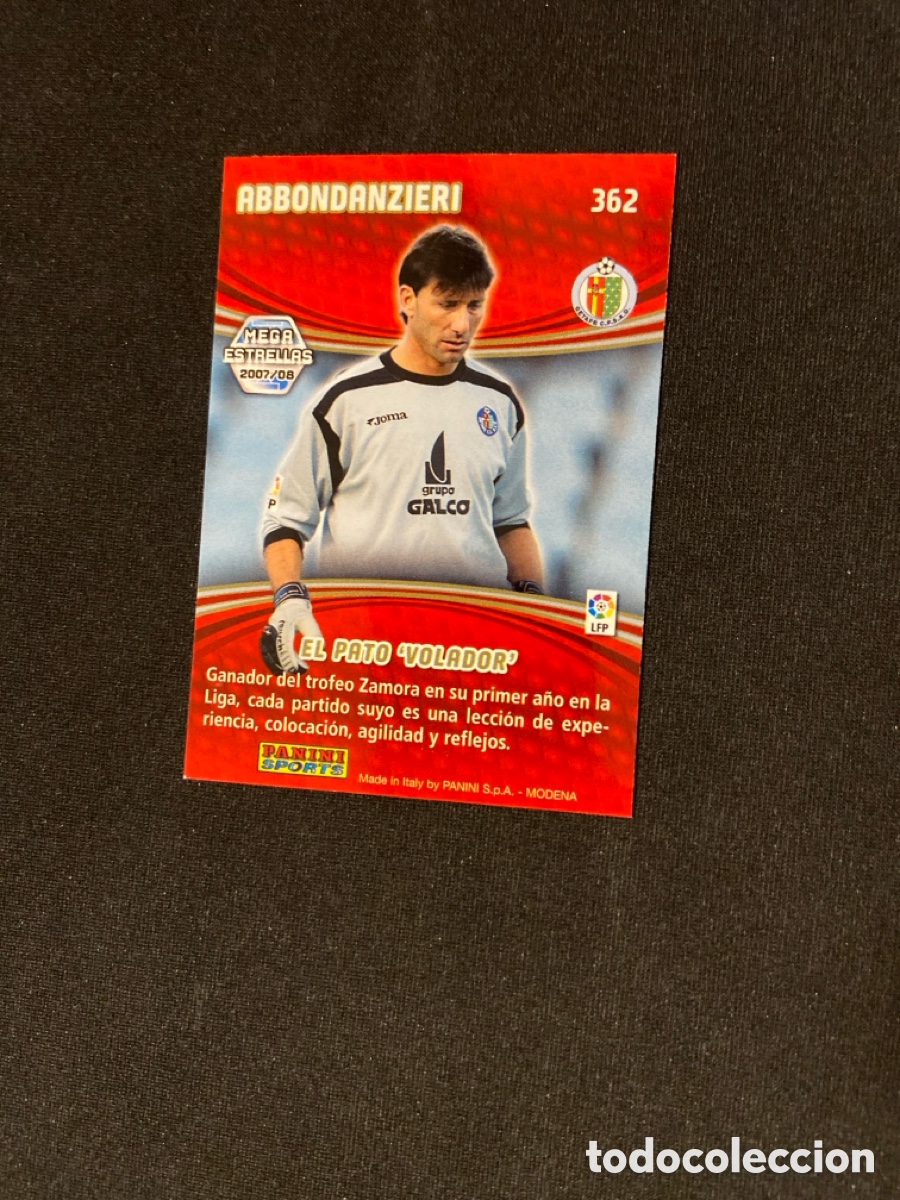 Cromos de f&uacute;tbol: ABBONDANZIERI 362 ESTRELLAS (GETAFE) MEGA - Foto 2