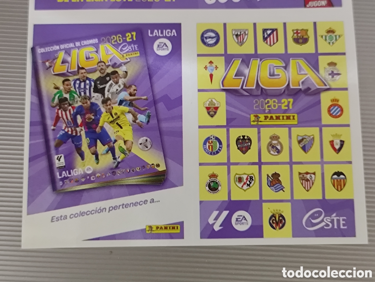 Cromos de f&uacute;tbol: Cromos Conmemorativo 1 y 2 Liga Este Ediciones Este 26 27