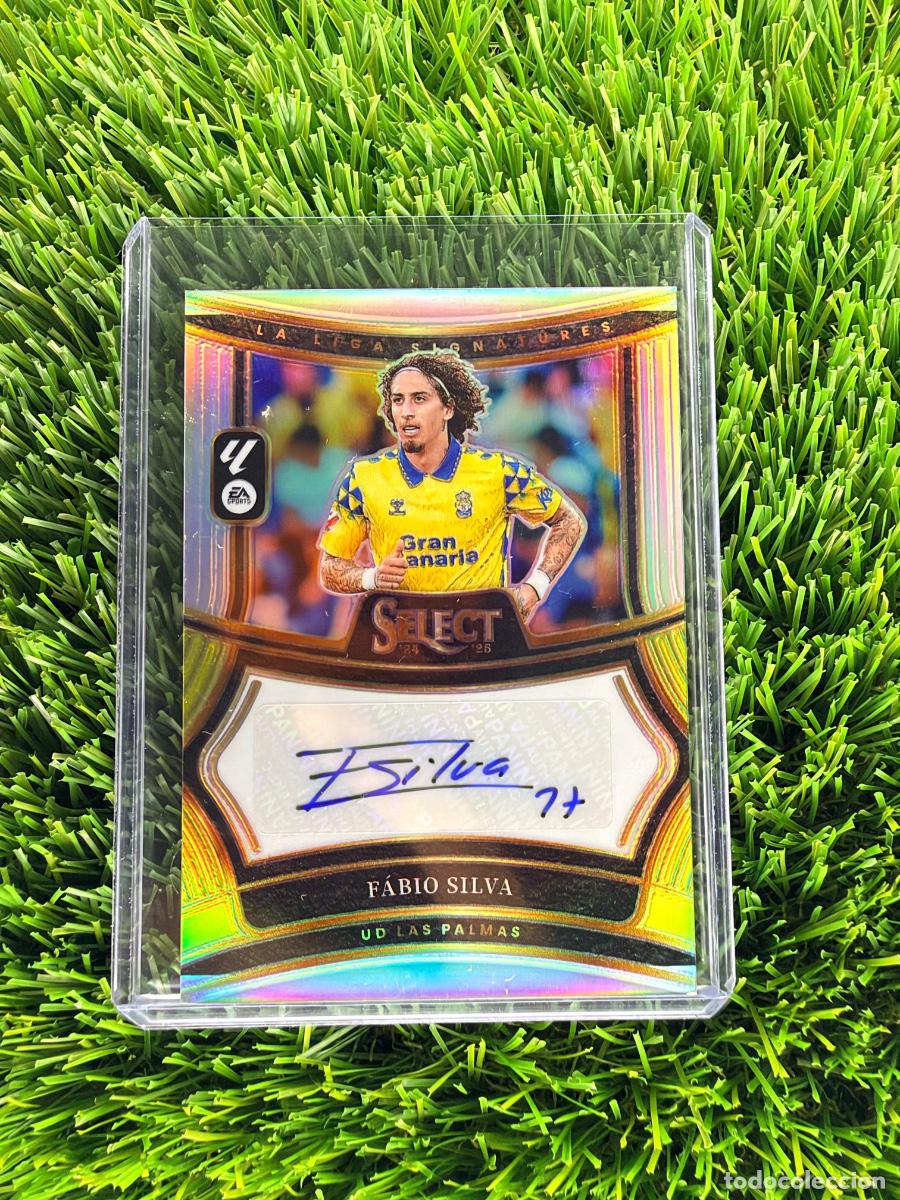 Cromos de f&uacute;tbol: N&ordm; SS-FS Fabio Silva La Liga Signatures Aut&oacute;grafo UD Las Palmas Select La Liga 24 25