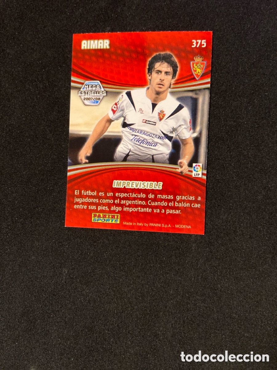 Cromos de f&uacute;tbol: AIMAR 375 ESTRELLAS (ZARAGOZA) - Foto 2