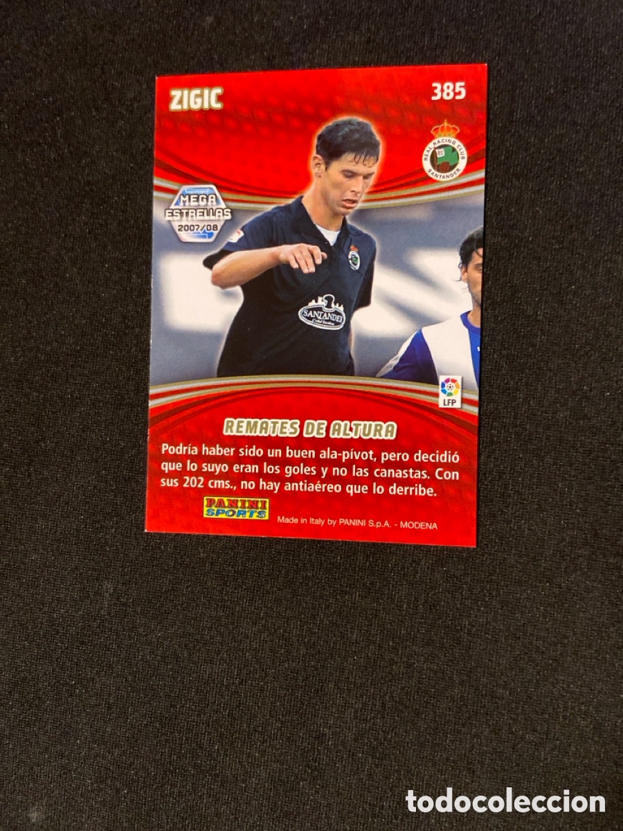 Cromos de f&uacute;tbol: ZIGIC 385 ESTRELLAS (RACING SANTANDER) - Foto 2