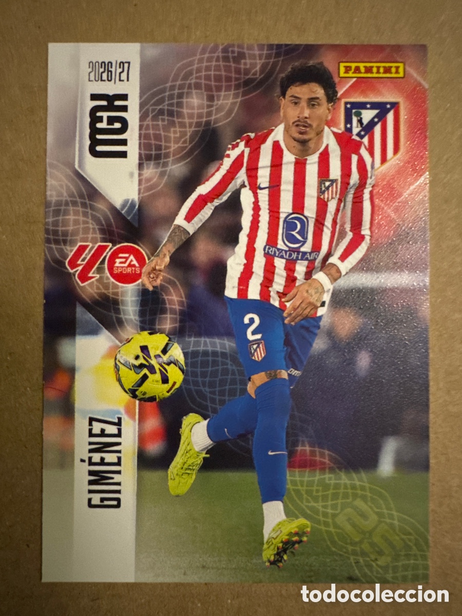 Cromos de f&uacute;tbol: #v 61 Gim&eacute;nez Atl&eacute;tico de Madrid Megacracks 26 27 2026 2027