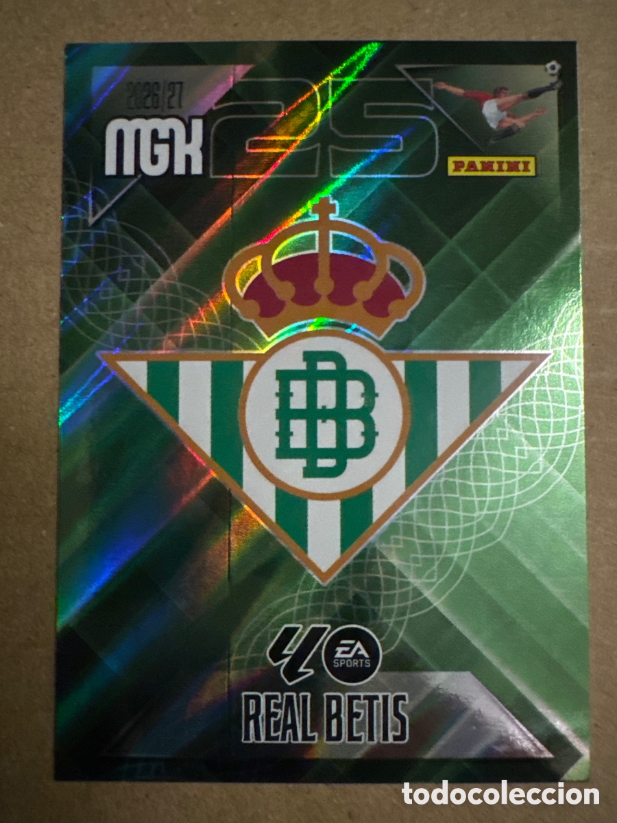 Cromos de f&uacute;tbol: # 91 Escudo Real Betis Megacracks 26 27 2026 2027