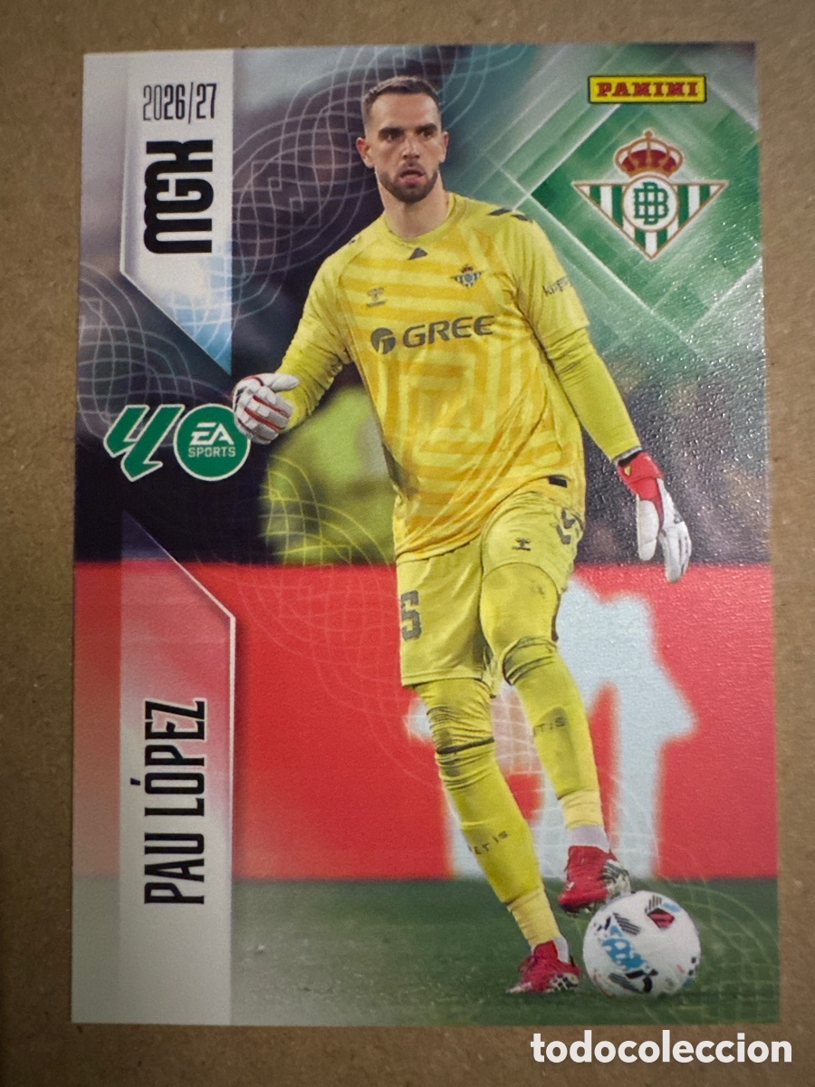 Cromos de f&uacute;tbol: # 93 Pau L&oacute;pez Real Betis Megacracks 26 27 2026 2027