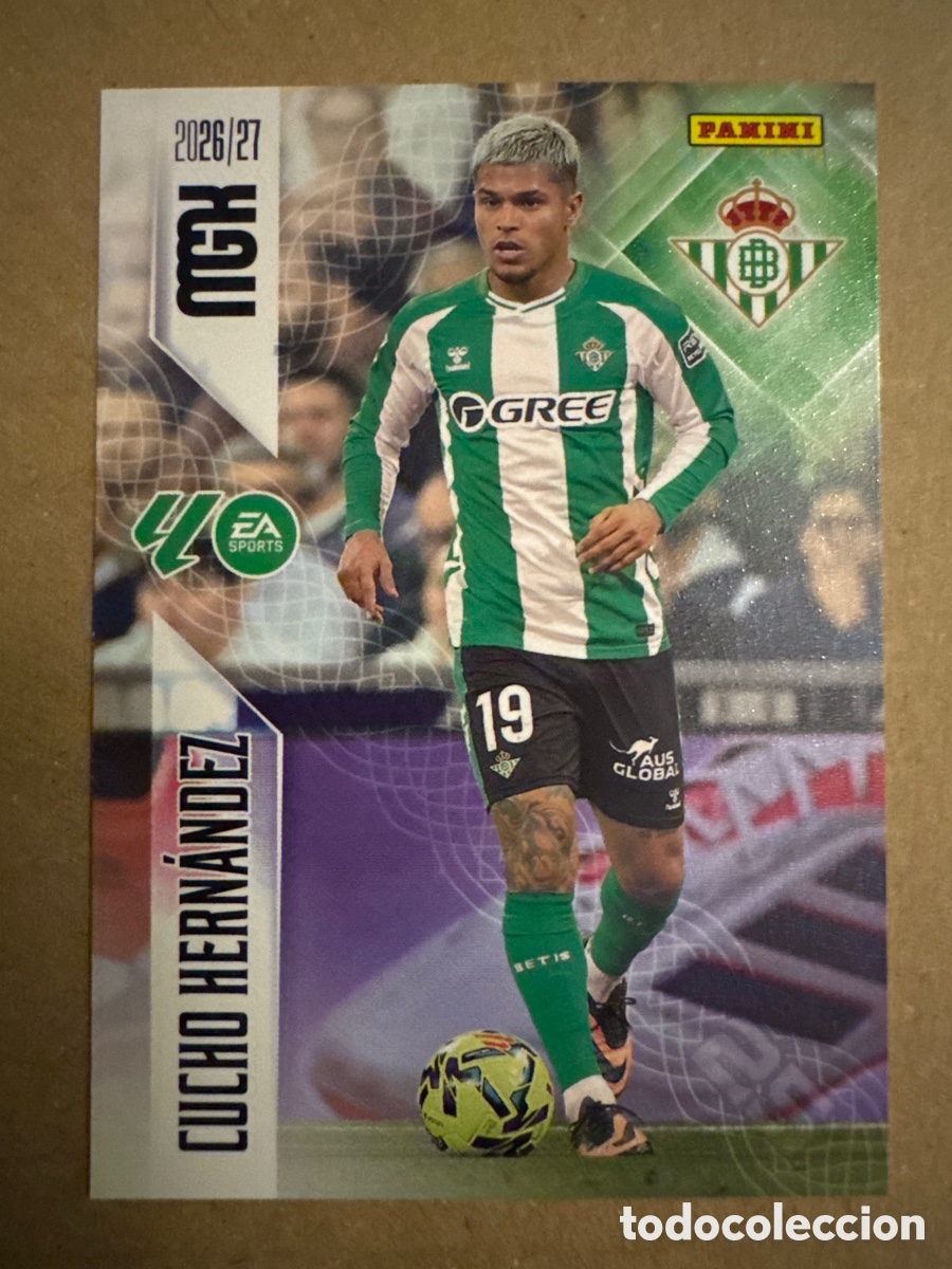 Cromos de f&uacute;tbol: # 107 Cucho Hern&aacute;ndez Real Betis Megacracks 26 27 2026 2027
