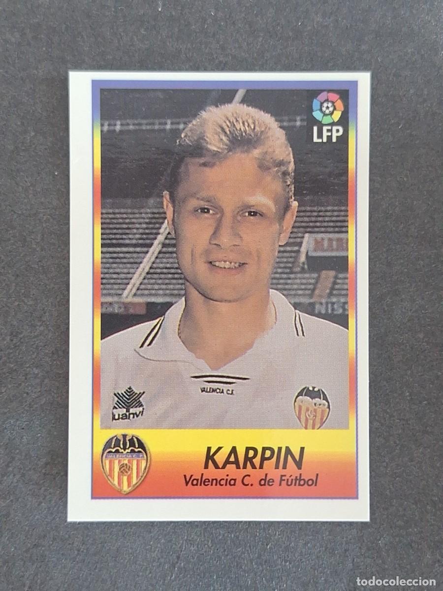 Cromos de f&uacute;tbol: L1 KARPIN VALENCIA C. F. 255 BOLLYCAO FUTBOL LIGA 1996 1997 96 97 NUNCA PEGADO SIN PEGAR