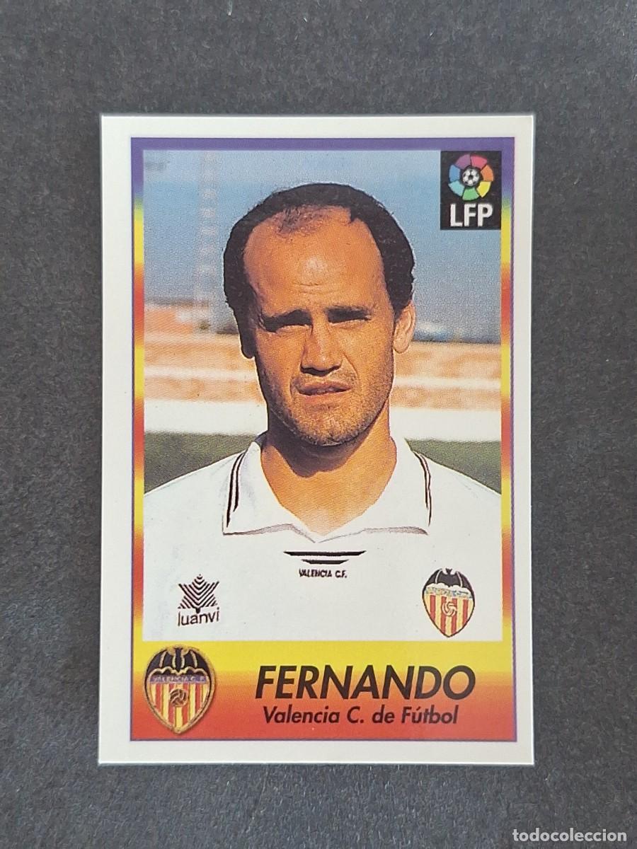 Cromos de f&uacute;tbol: L1 FERNANDO VALENCIA C. F. 256 BOLLYCAO FUTBOL LIGA 1996 1997 96 97 NUNCA PEGADO SIN PEGAR