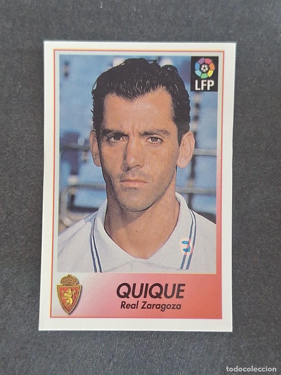 Cromos de f&uacute;tbol: L1 QUIQUE REAL ZARAGOZA 279 BOLLYCAO FUTBOL LIGA 1996 1997 96 97 NUNCA PEGADO SIN PEGAR