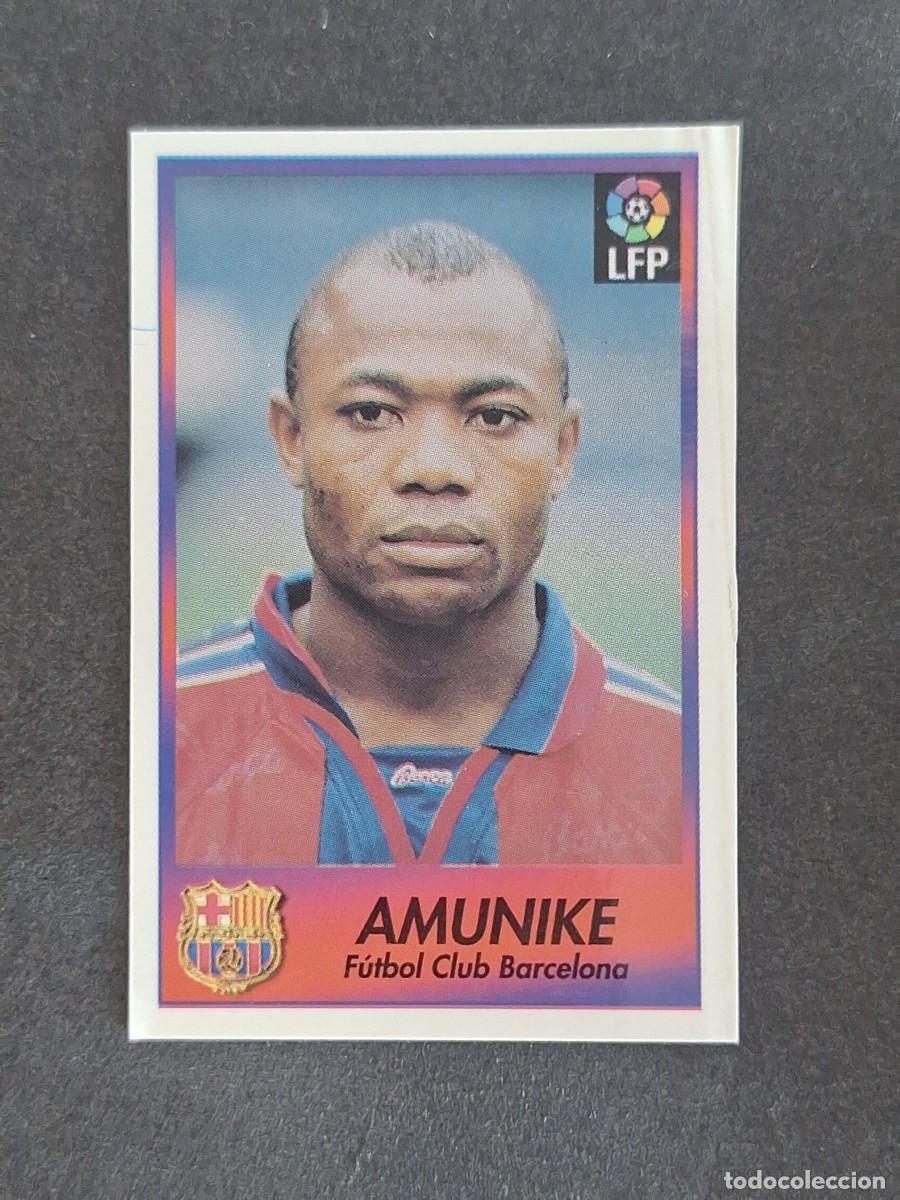 Cromos de f&uacute;tbol: L1 AMUNIKE F. C. BARCELONA 288 BOLLYCAO FUTBOL LIGA 1996 1997 96 97 NUNCA PEGADO SIN PEGAR