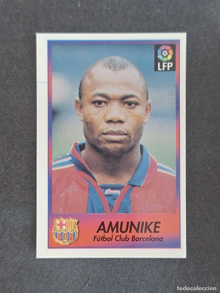 Figurine di Calcio: L1 AMUNIKE F. C. BARCELONA 288 BOLLYCAO FUTBOL LIGA 1996 1997 96 97 NUNCA PEGADO SIN PEGAR