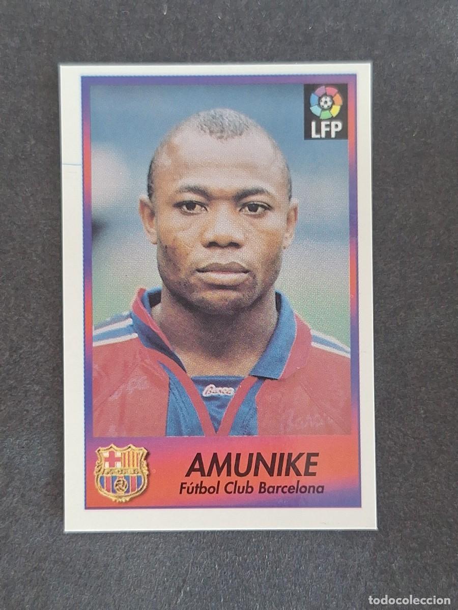 Figurine di Calcio: L1 AMUNIKE F. C. BARCELONA 288 BOLLYCAO FUTBOL LIGA 1996 1997 96 97 NUNCA PEGADO SIN PEGAR