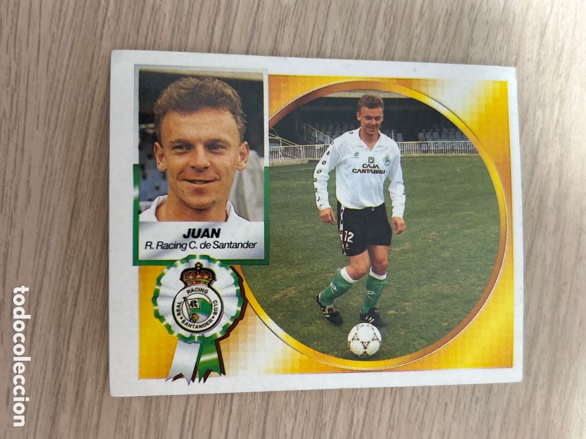 Cromos de f&uacute;tbol: JUAN RACING SANTANDER COLOCA LIGA ESTE 1994 1995 94 95 NUNCA PEGADO SIN PEGAR