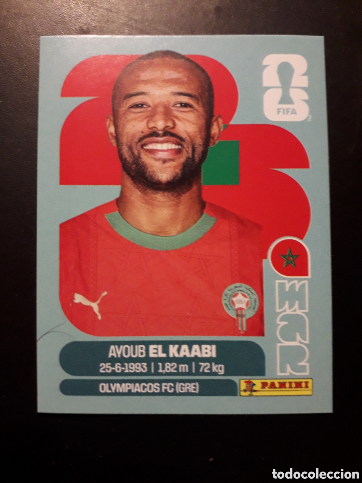Cromos de f&uacute;tbol: EL KAABI MARRUECOS MAR 20 MUNDIAL F&Uacute;TBOL 2026 FIFA WORLD CUP PANINI SIN PEGAR PEDIDO M&Iacute;NIMO 3&euro;