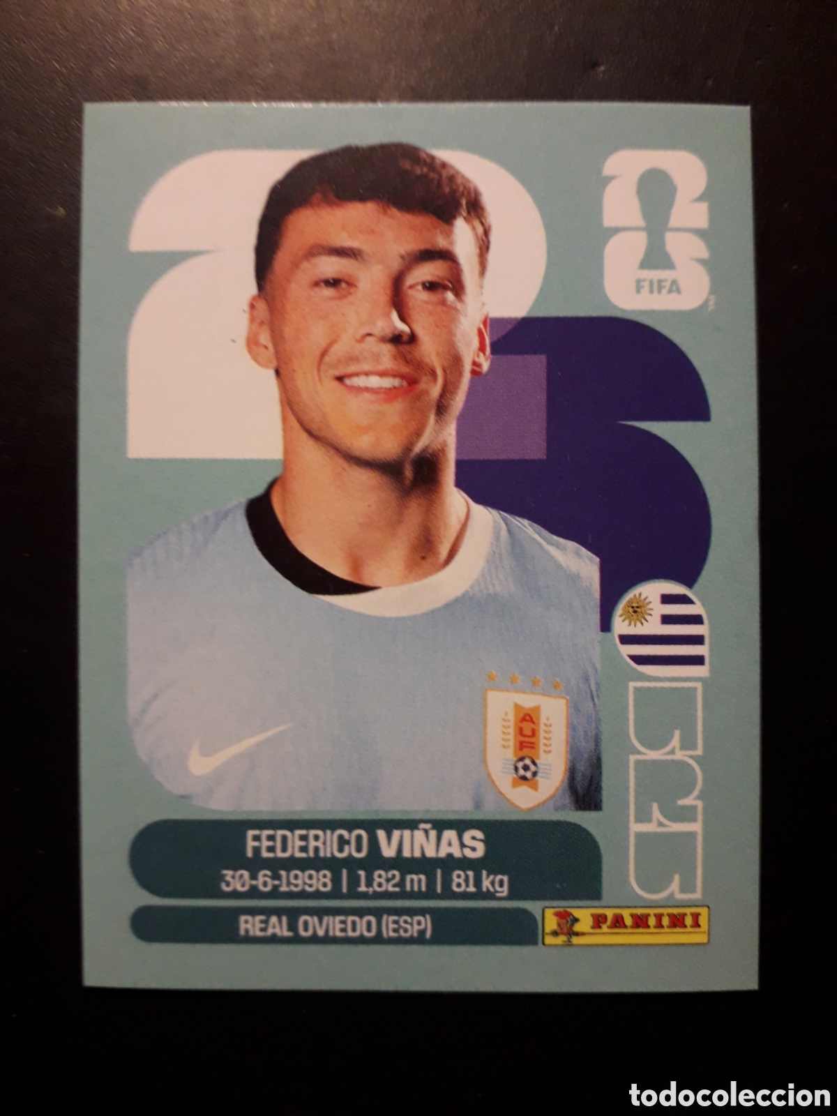 Cromos de f&uacute;tbol: VI&Ntilde;AS URUGUAY URU 18 MUNDIAL F&Uacute;TBOL 2026 FIFA WORLD CUP PANINI SIN PEGAR PEDIDO M&Iacute;NIMO 3&euro;