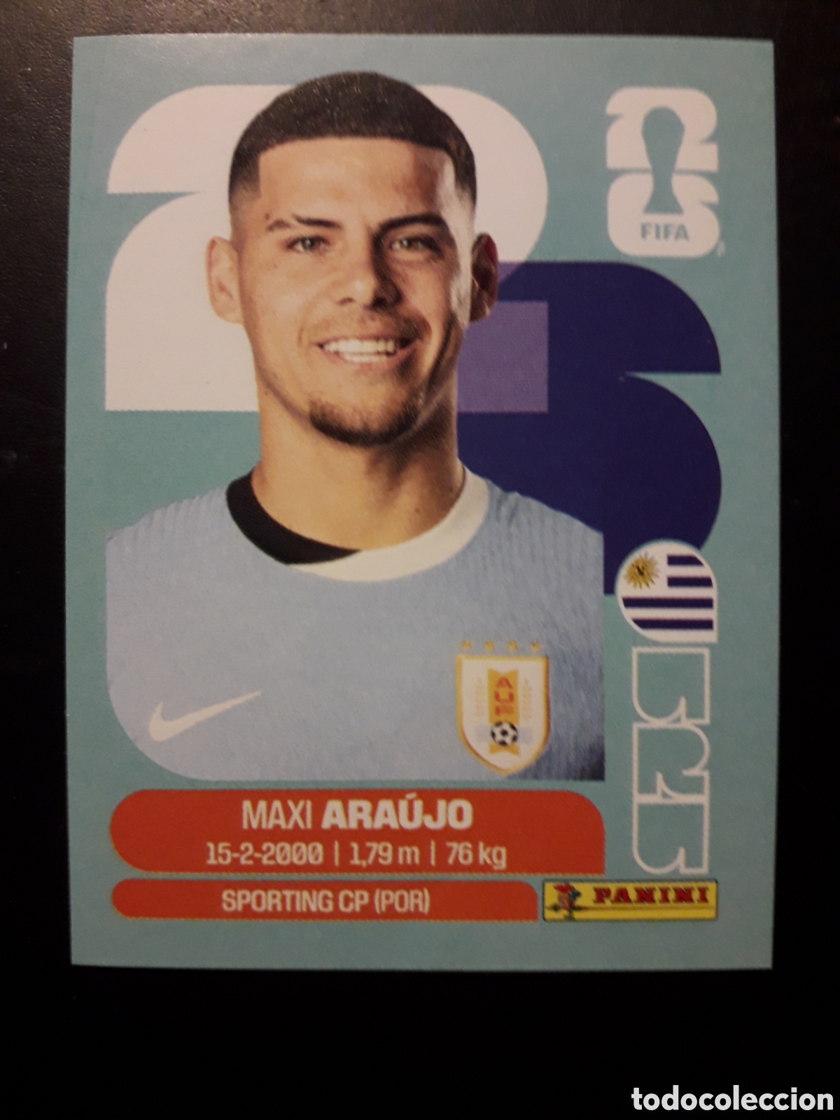 Cromos de f&uacute;tbol: MAXI ARA&Uacute;JO URUGUAY URU 16 MUNDIAL F&Uacute;TBOL 2026 FIFA WORLD CUP PANINI SIN PEGAR PEDIDO M&Iacute;NIMO 3&euro;