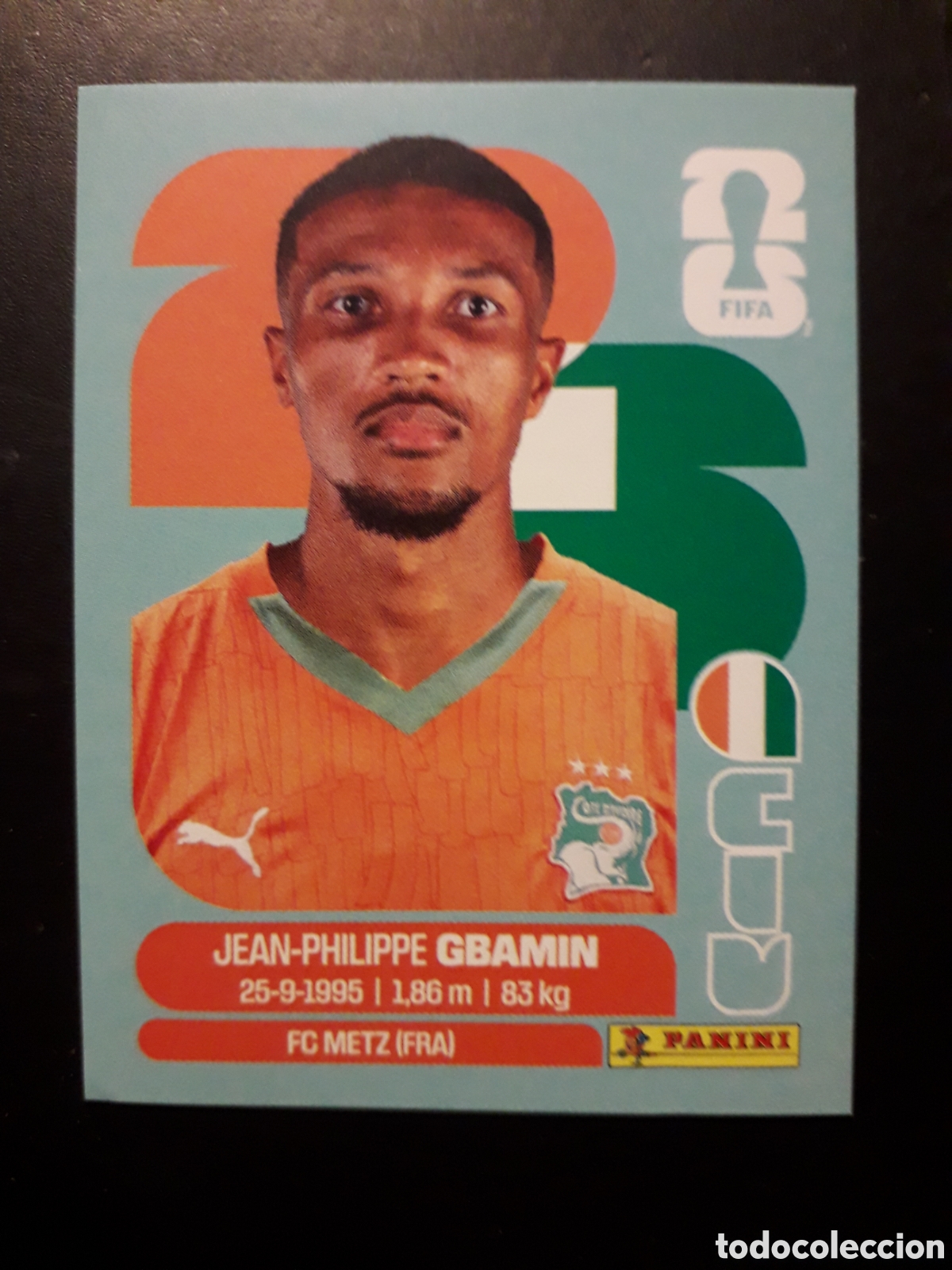 Cromos de f&uacute;tbol: GBAMIN COSTA DE MARFIL CIV 14 MUNDIAL F&Uacute;TBOL 2026 FIFA WORLD CUP PANINI SIN PEGAR PEDIDO M&Iacute;NIMO 3&euro;