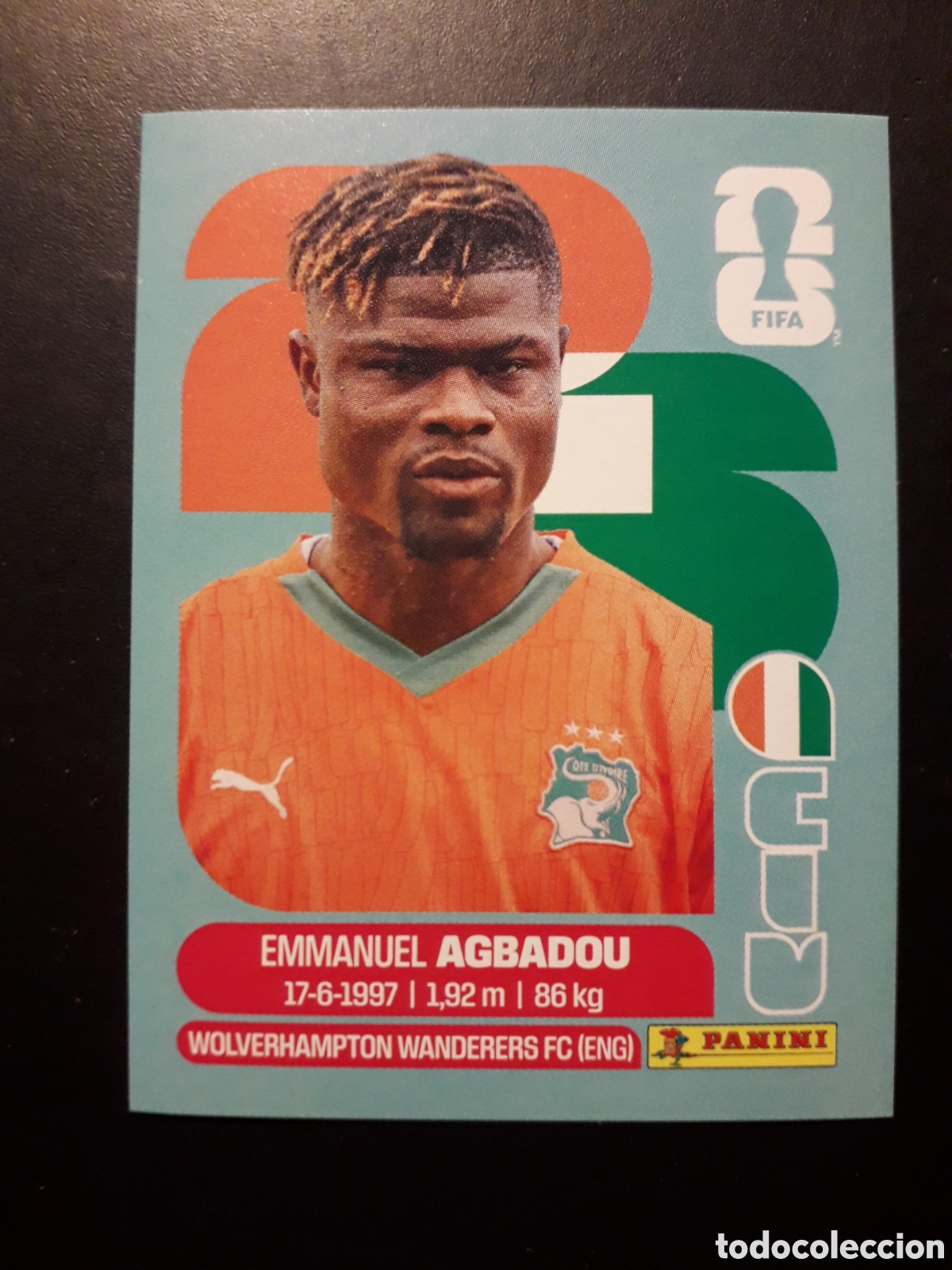 Cromos de f&uacute;tbol: AGBADOU COSTA DE MARFIL CIV 8 MUNDIAL F&Uacute;TBOL 2026 FIFA WORLD CUP PANINI SIN PEGAR PEDIDO M&Iacute;NIMO 3&euro;.