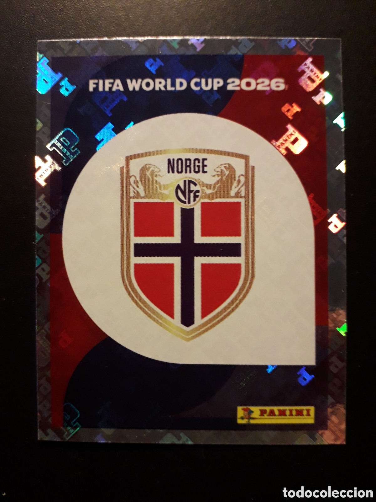 Cromos de f&uacute;tbol: ESCUDO NORUEGA NOR 1 MUNDIAL F&Uacute;TBOL 2026 FIFA WORLD CUP PANINI SIN PEGAR PEDIDO M&Iacute;NIMO 3&euro;