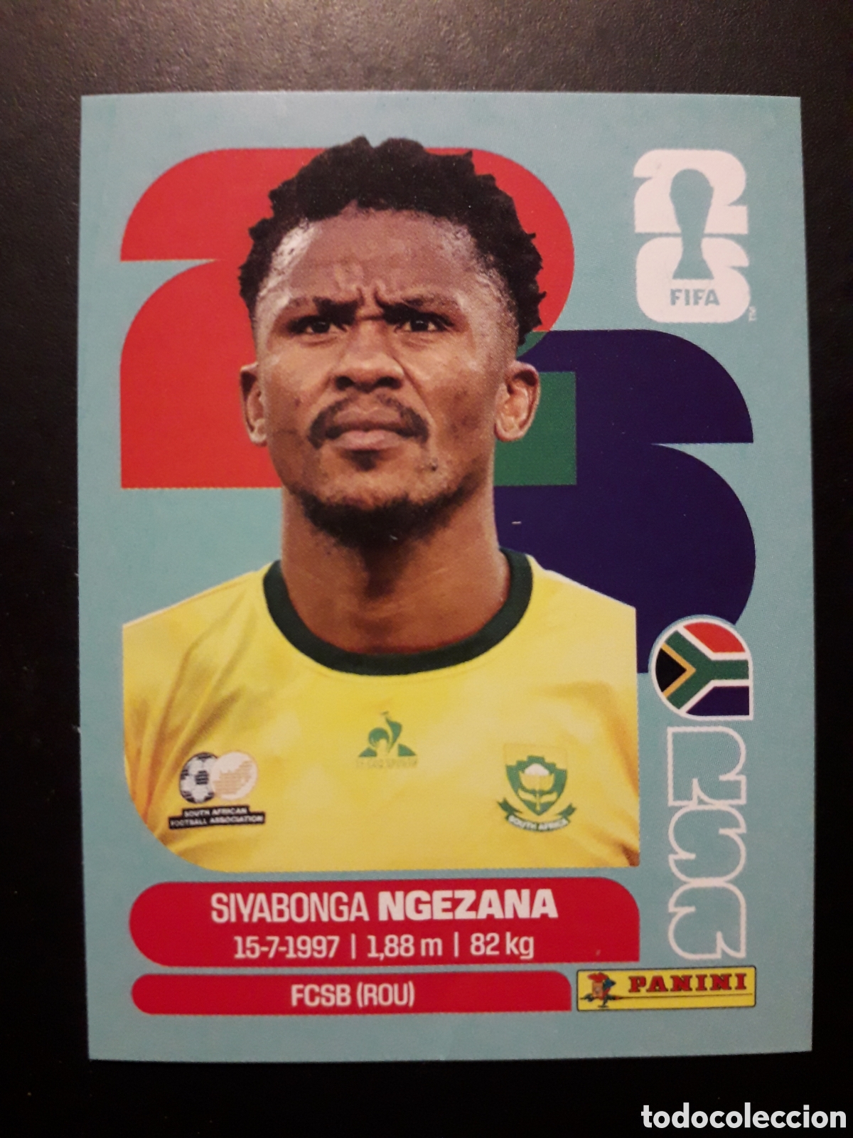 Cromos de f&uacute;tbol: NGEZANA SUD&Aacute;FRICA RSA 8 MUNDIAL F&Uacute;TBOL 2026 FIFA WORLD CUP PANINI SIN PEGAR PEDIDO M&Iacute;NIMO 3&euro;