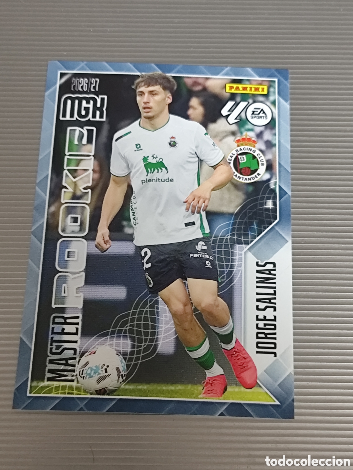 Cromos de f&uacute;tbol: Cromo 414 Jorge Salinas Racing de Santander Master Rookie Megacracks 26 27