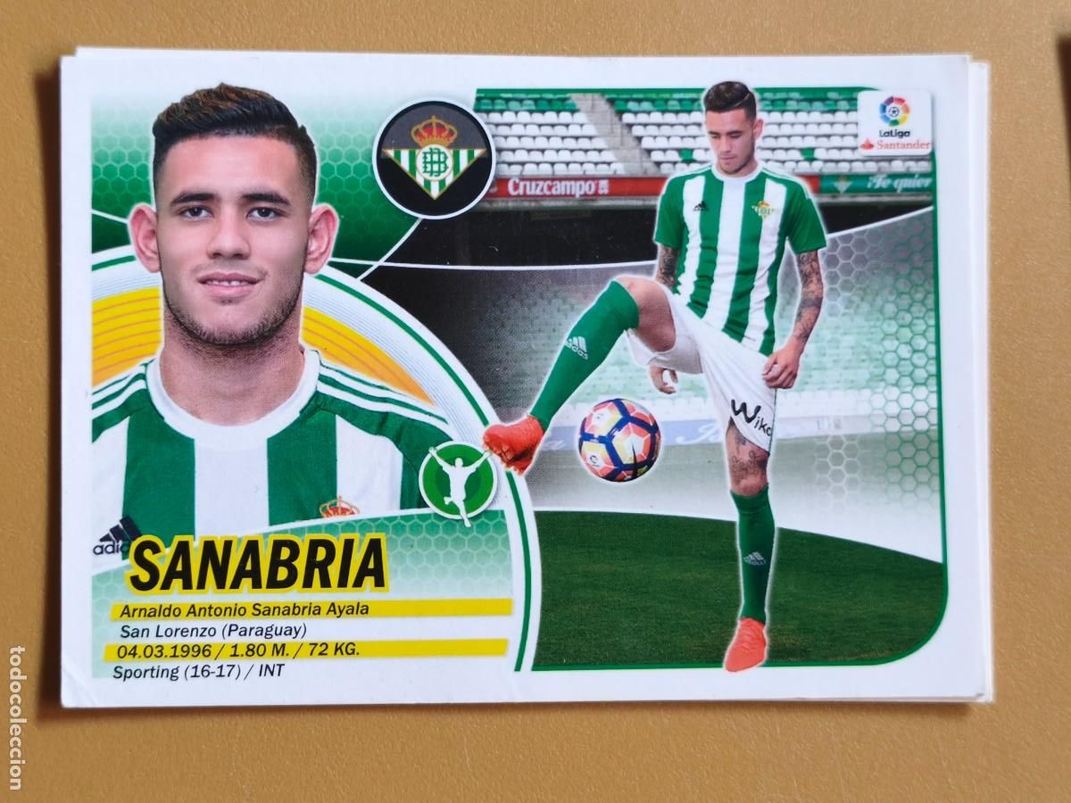 Cromos de f&uacute;tbol: sanabria, liga 2016 17 ultimos fichajes