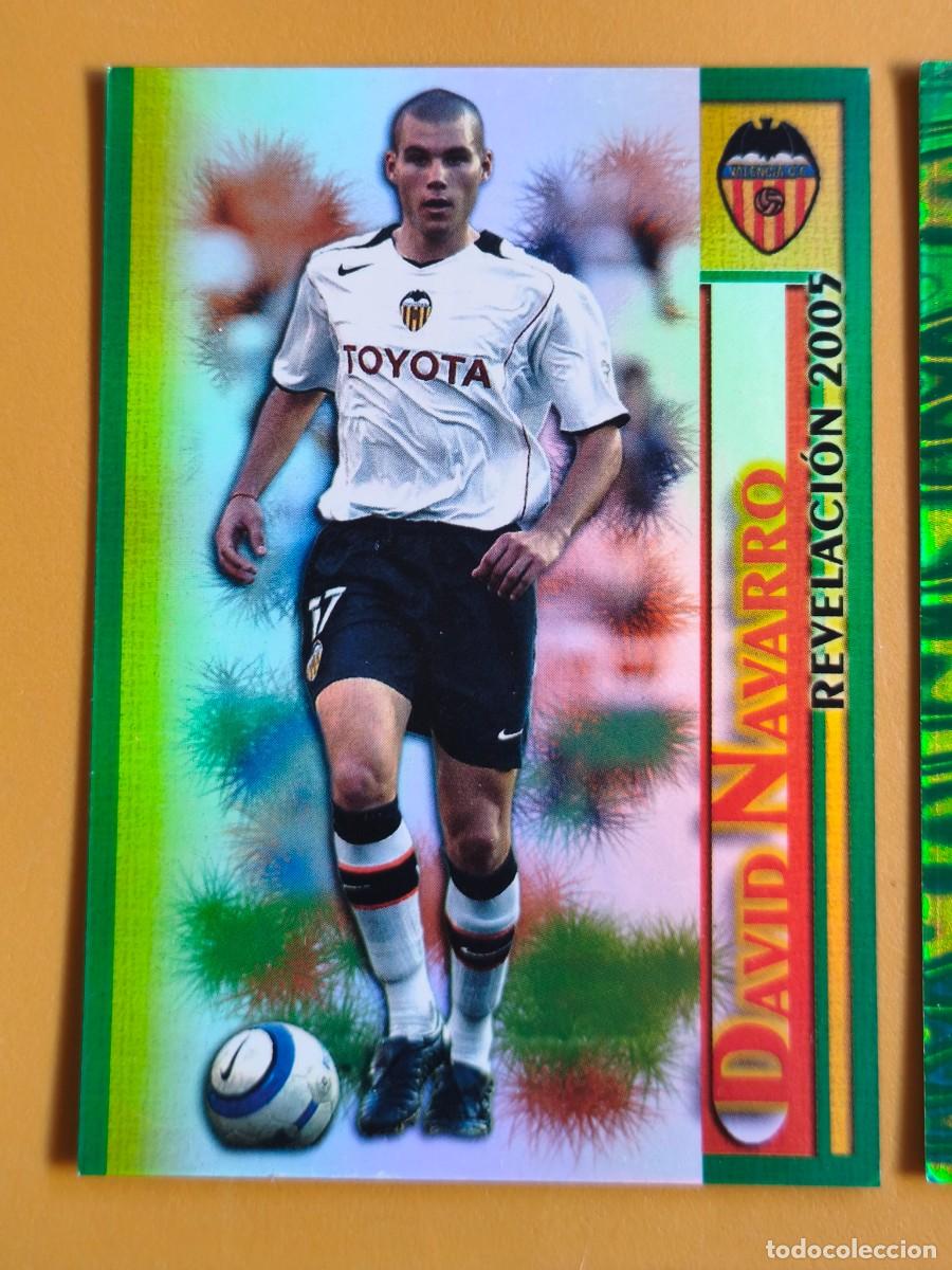 Cromos de f&uacute;tbol: david navarro, liga 2005 revelacion
