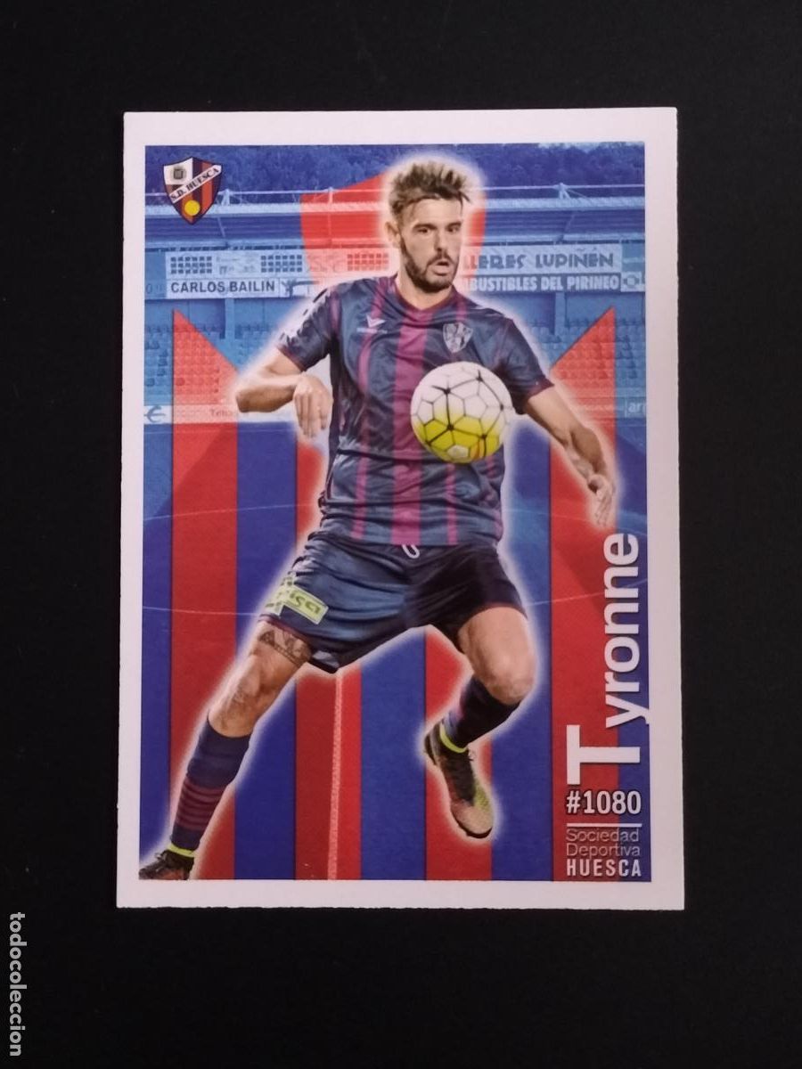 Cromos de f&uacute;tbol: 1080 TYRONNE HUESCA CROMOS MUNDICROMO PLATINUM QUIZ LIGA 2015 2016 15 16