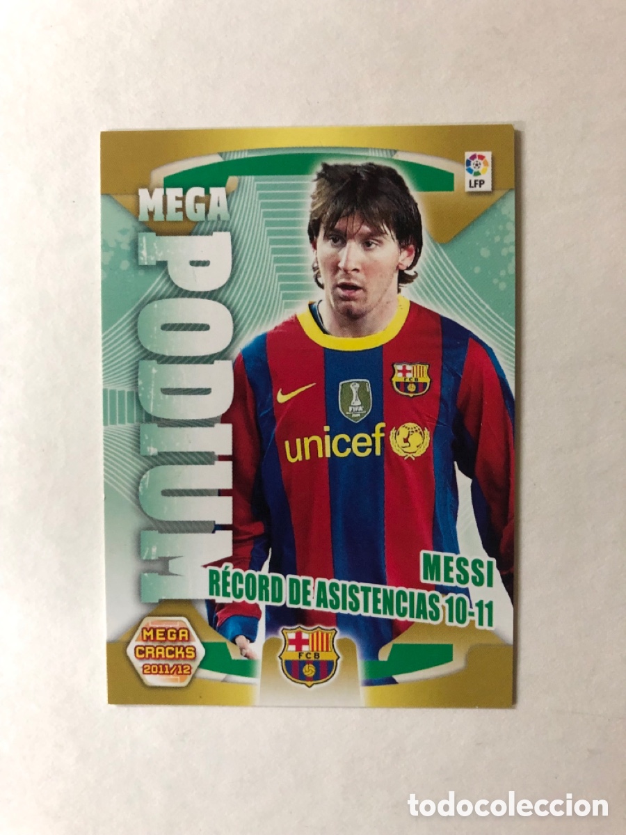 Cromos de f&uacute;tbol: MEGA PODIUM - MESSI - MGK 11 12 - FCB - MEGACRACKS 2011 2012 - PANINI - 369 - MEGA CRACKS