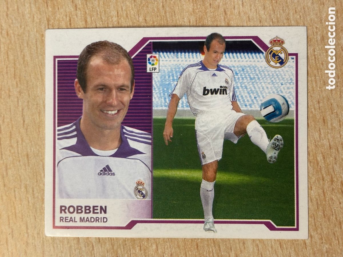 Cromos de f&uacute;tbol: Robben Fichaje 45 Real Madrid Ediciones Este 07-08 nuevo sin pegar