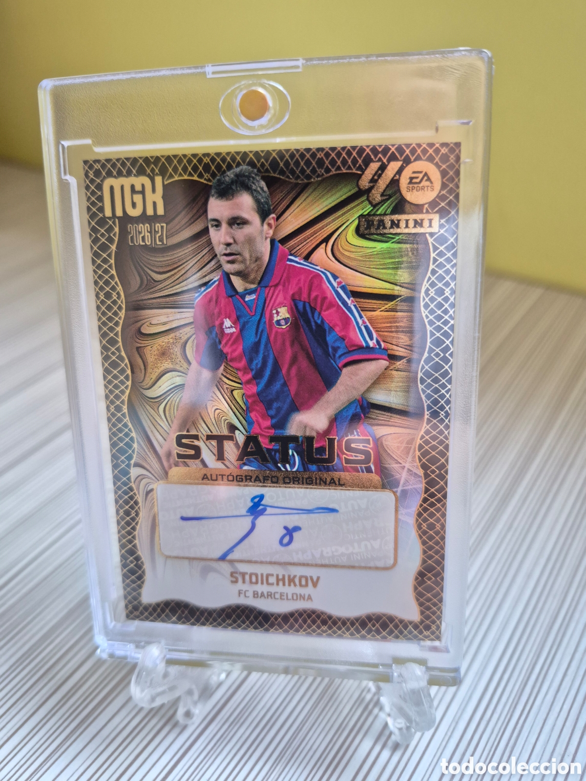 Cromos de f&uacute;tbol: STOICHKOV F.C.BARCELONA AUTOGRAFO ORIGINAL FIRMA AUTO STATUS MEGACRACKS LIGA 2026 2027 26 27