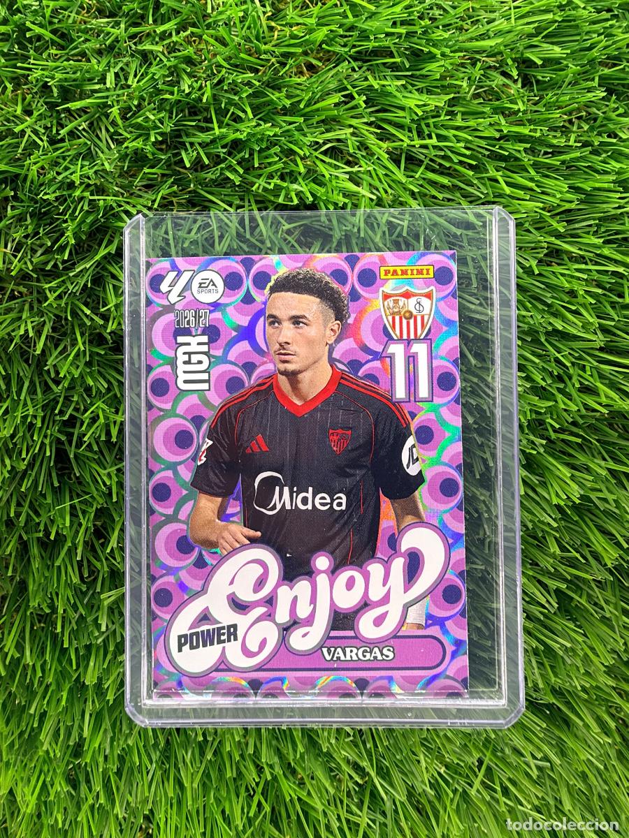Cromos de f&uacute;tbol: N&ordm; 387P Vargas Enjoy Power Sevilla FC Megacracks 26 27