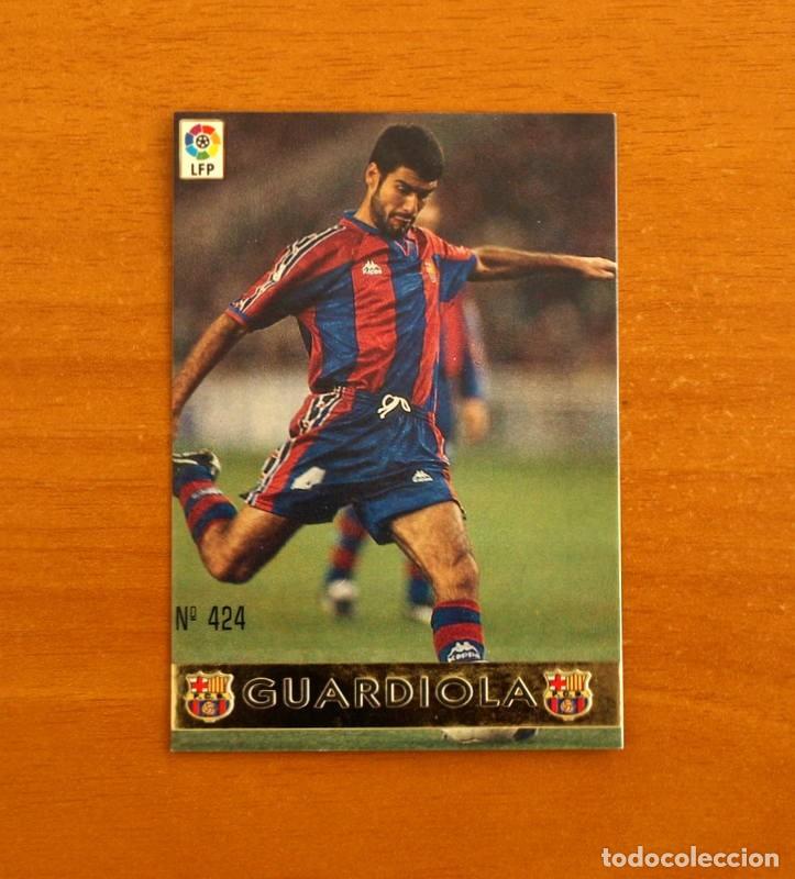 Cromos de f&uacute;tbol: Barcelona - N&ordm; 424 Guardiola - El Mejor - Mundicromo ficha de la Liga 1997-1998, 97-98