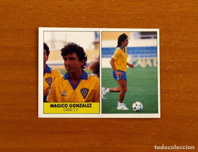 Cromos de f&uacute;tbol: C&aacute;diz - M&aacute;gico Gonz&aacute;lez - Ediciones Festival 1987-1988, 87-88 - Nunca pegado