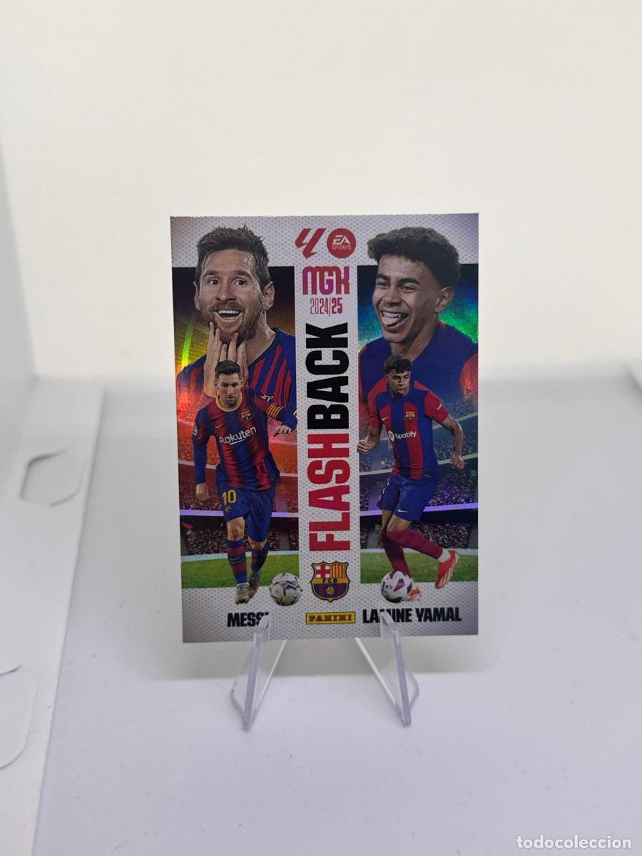 Cromos de f&uacute;tbol: Messi Lamine Yamal #429 Panini Megacracks 2024 2025 Flash Back 1
