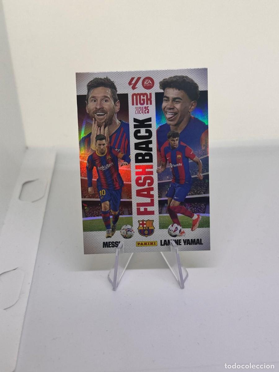 Cromos de f&uacute;tbol: Messi Lamine Yamal #429 Panini Megacracks 2024 2025 Flash Back 2