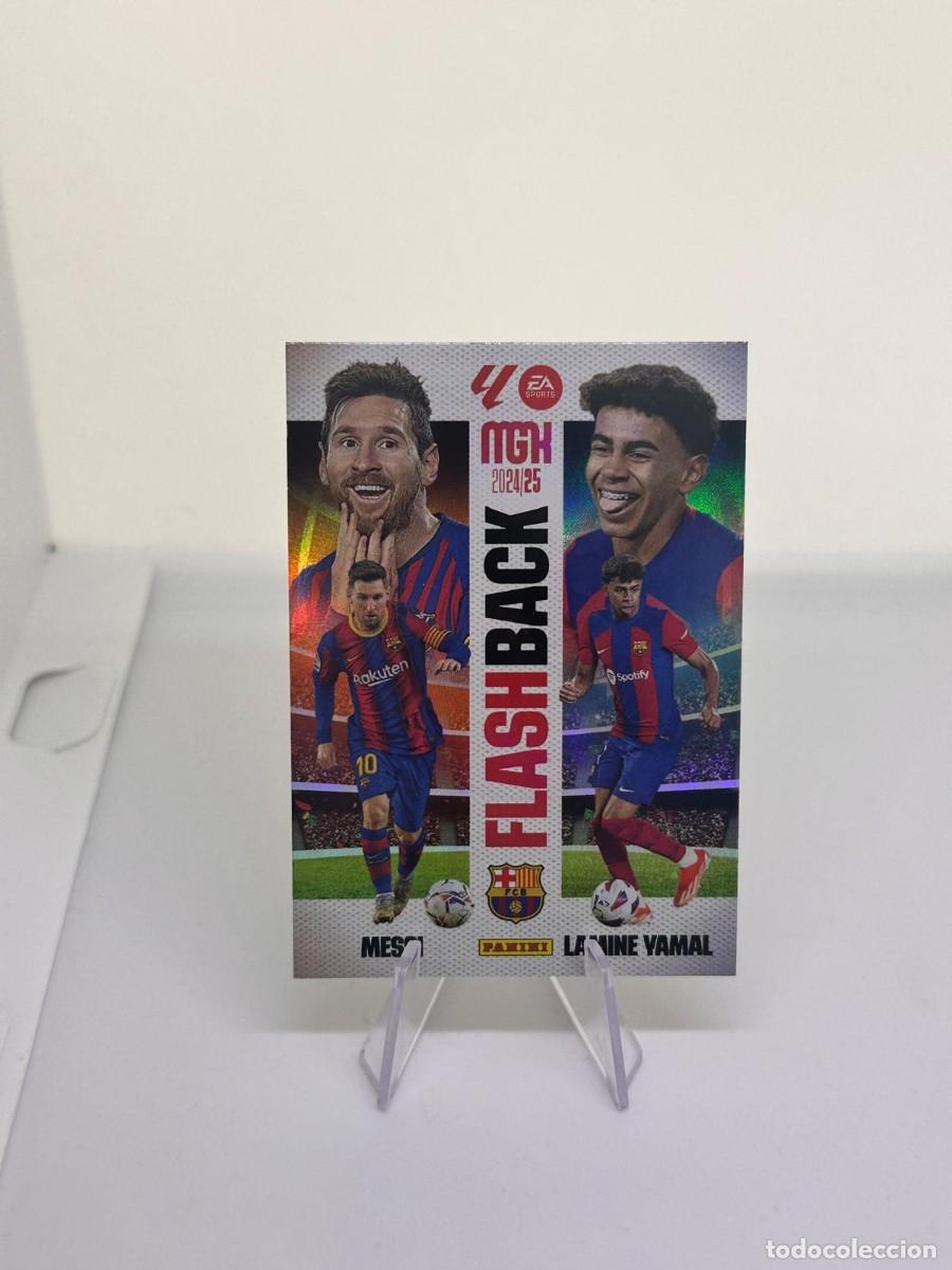Cromos de f&uacute;tbol: Messi Lamine Yamal #429 Panini Megacracks 2024 2025 Flash Back 4