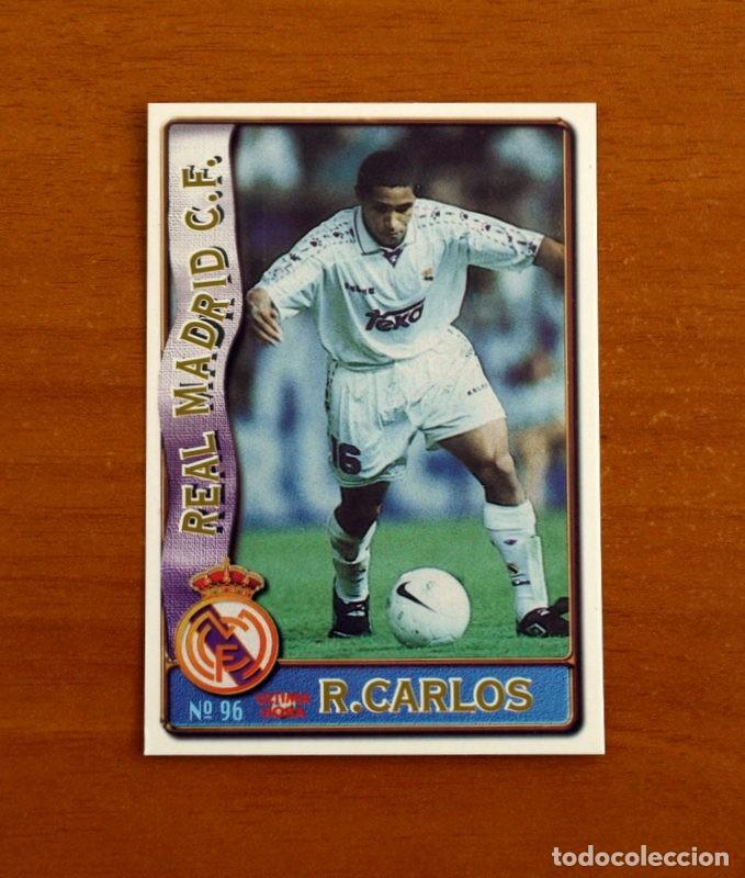 Cromos de f&uacute;tbol: Real Madrid-N&ordm; 96 Roberto Carlos-&Uacute;ltima Hora-Mundicromo Las Fichas de la Liga F&uacute;tbol 1996-1997-96-97
