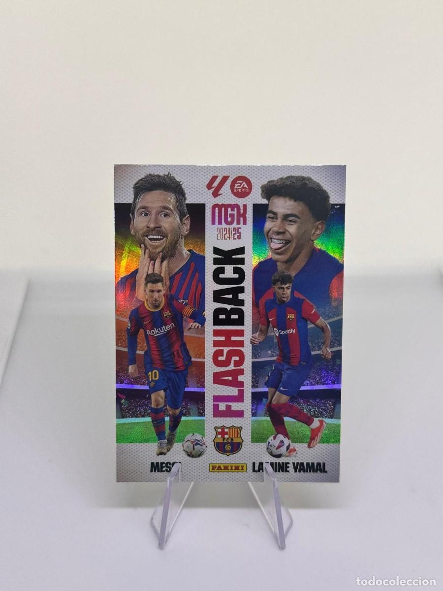 Cromos de f&uacute;tbol: Messi Lamine Yamal #429 Panini Megacracks 2024 2025 Flash Back 5