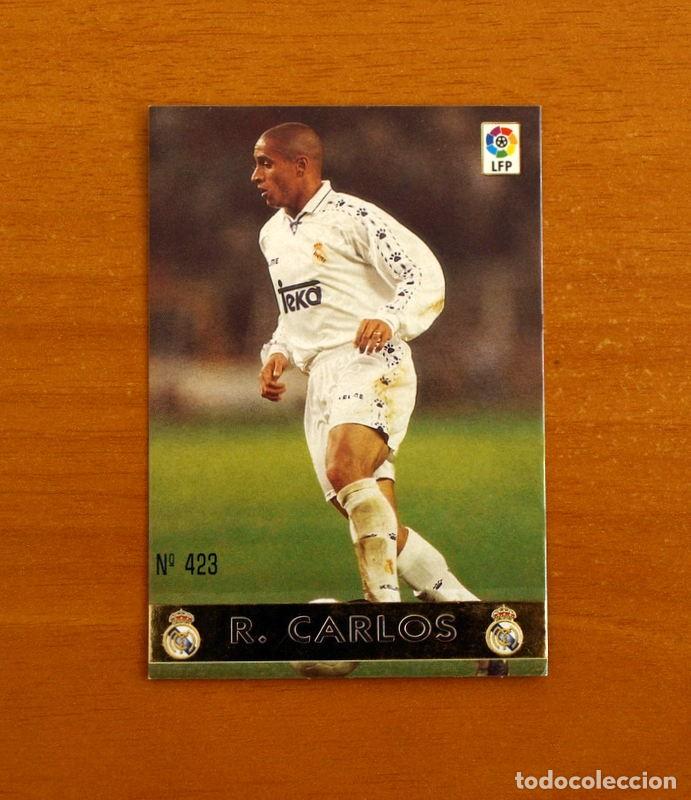 Cartes &agrave; collectionner de Football: Real Madrid - N&ordm; 423 Roberto Carlos - El Mejor - Mundicromo ficha de la Liga 1997-1998, 97-98
