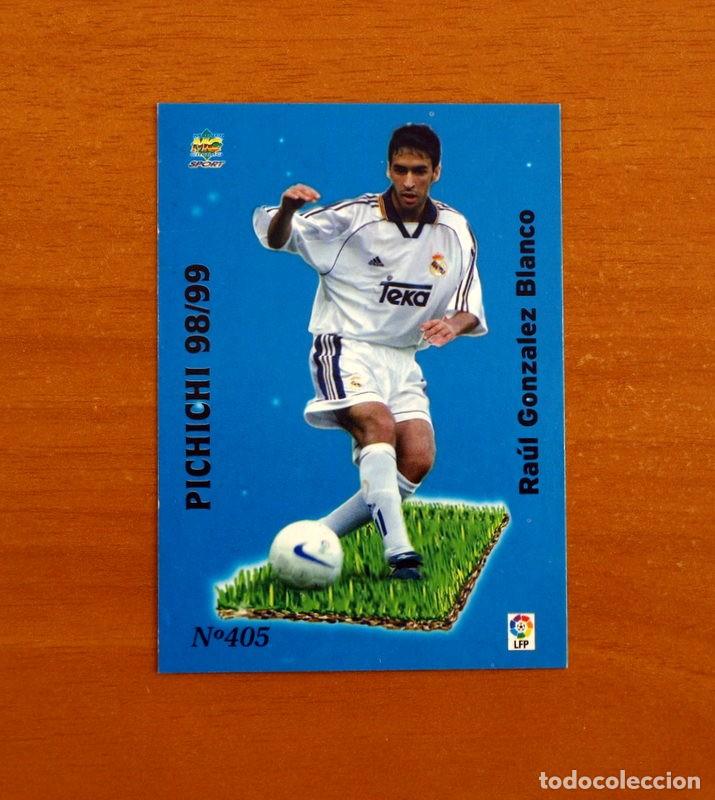Cromos de f&uacute;tbol: Real Madrid - N&ordm; 405, Ra&uacute;l - Pichichi 98-99 - Las Fichas de la Liga Mundicromo 1999-2000, 99-00