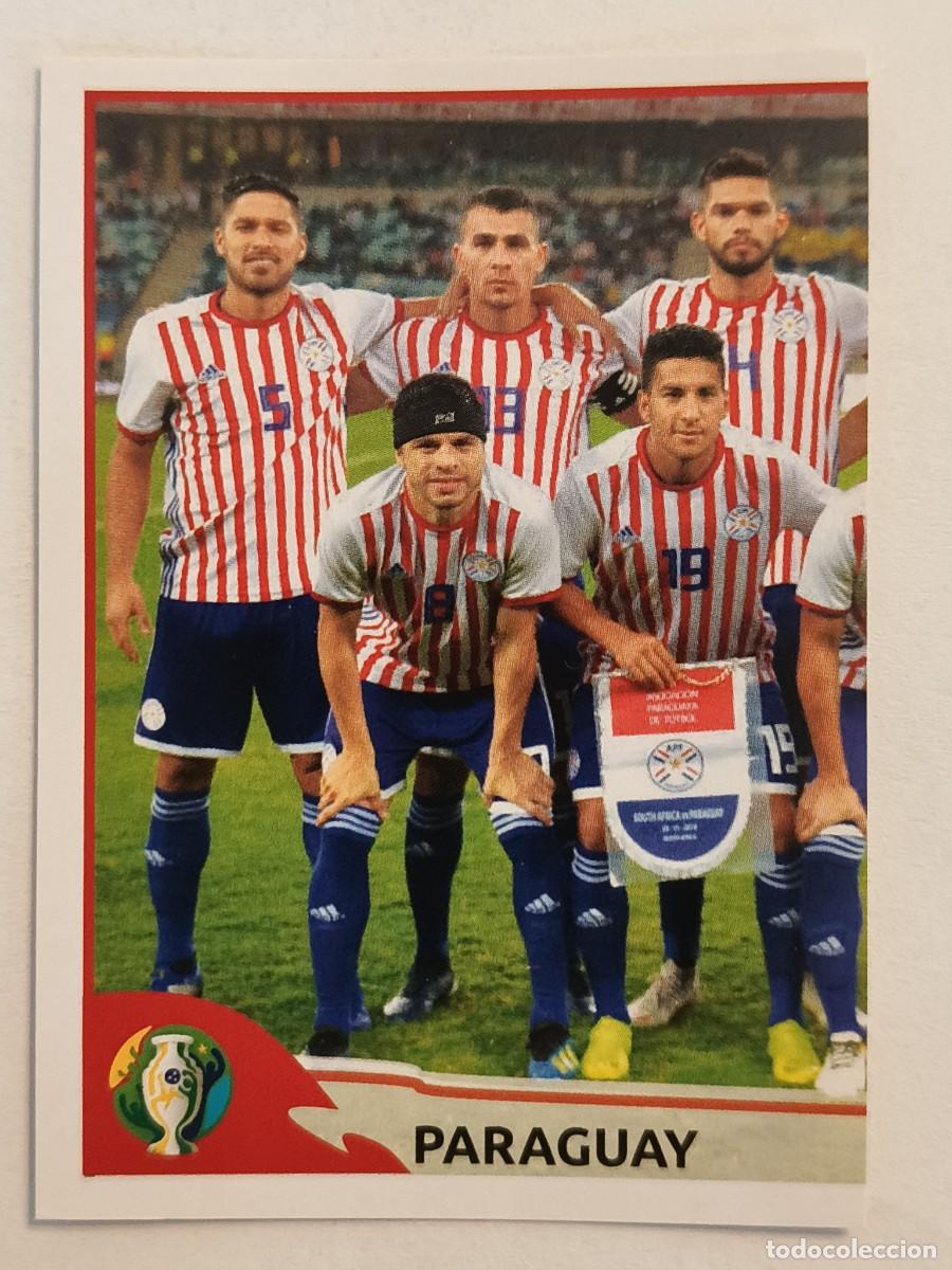 Football Stickers: #173 ALINEACION (PARAGUAY) COPA AMERICA BRASIL 2019 PANINI