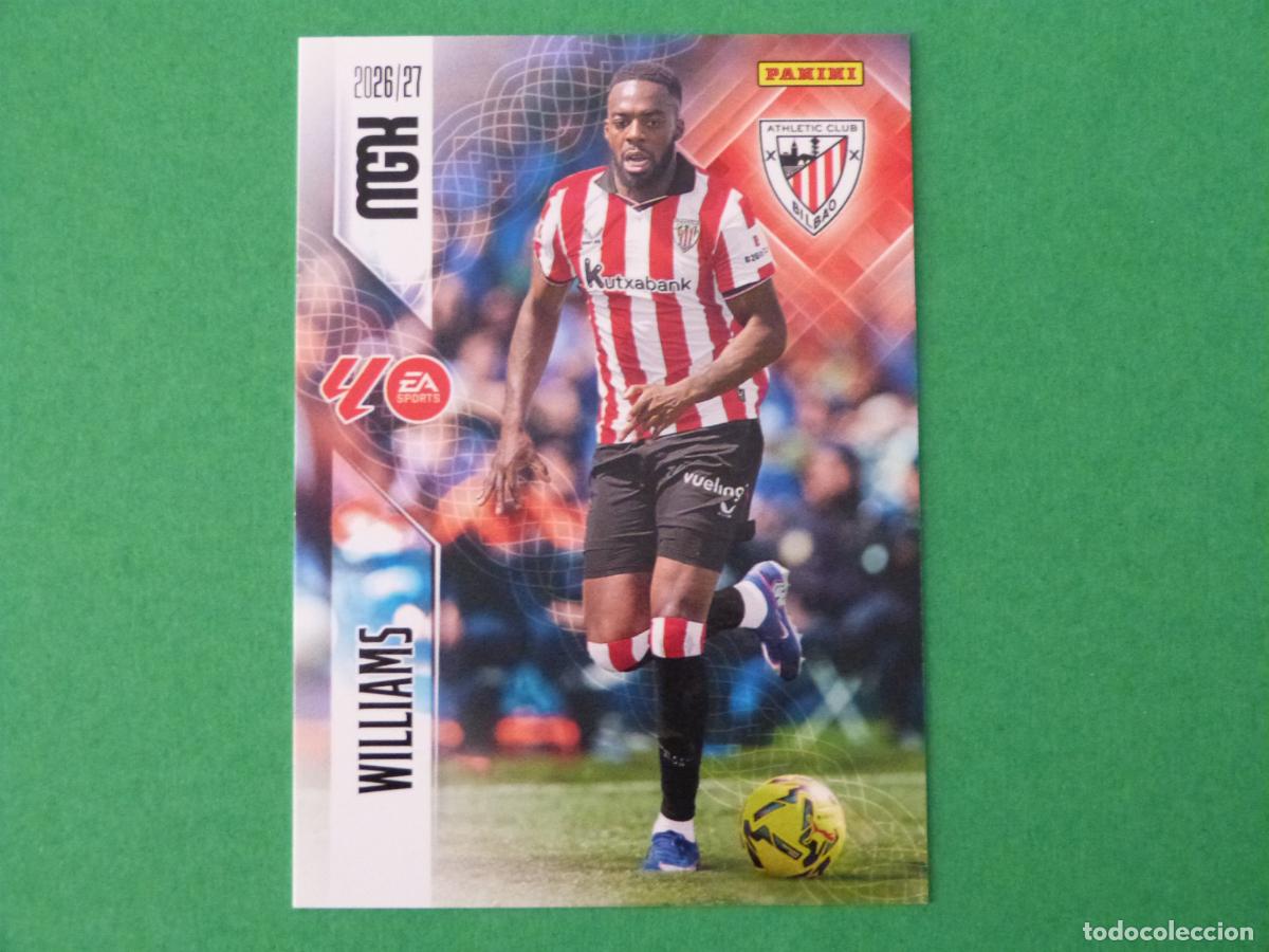Cromos de f&uacute;tbol: TRADING CARD FUTBOL I&Ntilde;AKI WILLIAMS ATH. BILBAO N&ordm; 52 LIGA MEGACRACKS 2026-2027/26-27 PANINI