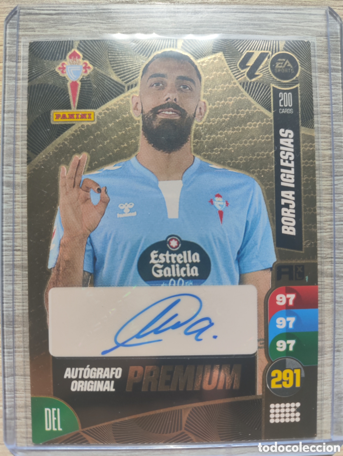 Cromos de f&uacute;tbol: Autografo original premium Borja iglesias Adrenalyn XL 2024/2025