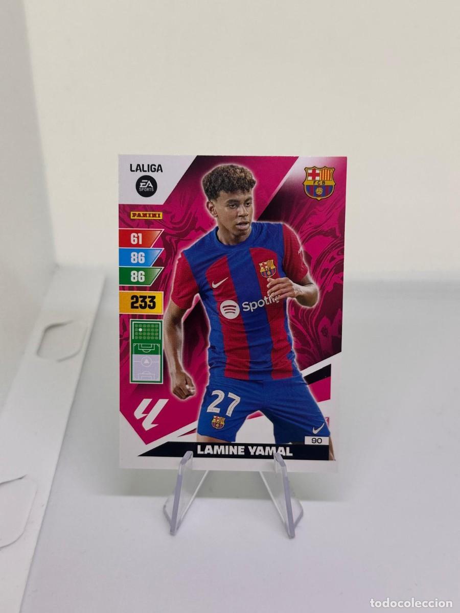 Cromos de f&uacute;tbol: Rookie Lamine Yamal #90 FC Barcelona Panini Adrenalyn 2023 2024 3
