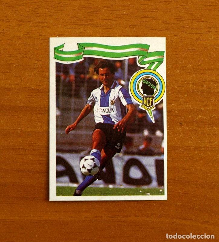 Cromos de f&uacute;tbol: H&eacute;rcules - 235 &Aacute;lvarez - GOL Editorial Maga 1984-1985, 84-85 - Nunca pegado Trasera Verde