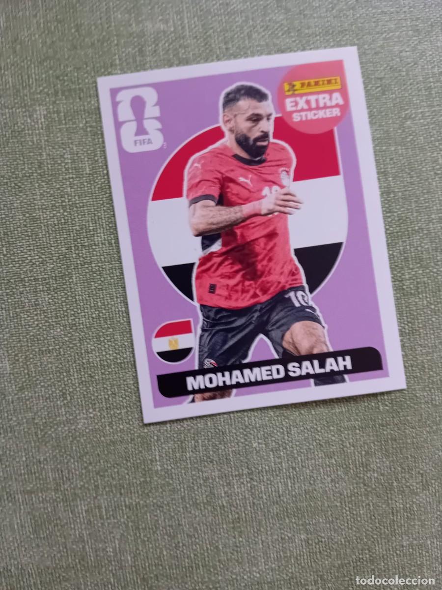 Cromos de f&uacute;tbol: EXTRA STICKER MUNDIAL WORLD CUP 2026 VIOLETA BASE MOHAMED SALAH