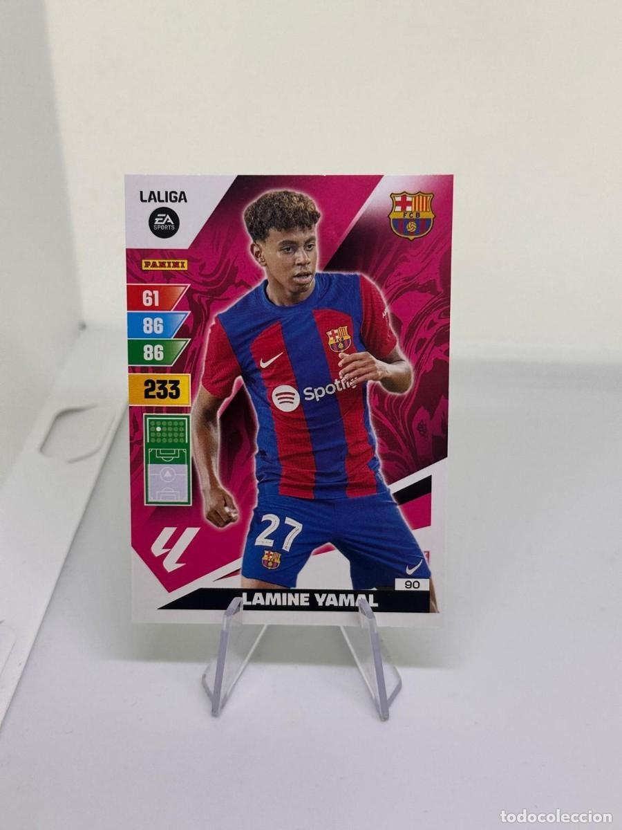 Cromos de f&uacute;tbol: Rookie Lamine Yamal #90 FC Barcelona Panini Adrenalyn 2023 2024 4